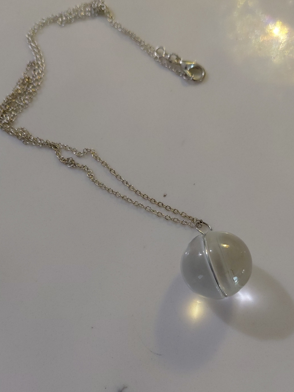 Dandelion Seed Globe Necklace